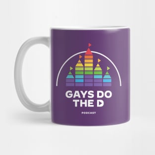 Gays Do the D Rainbow Logo (White Text) Mug
